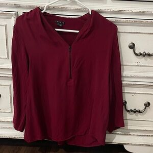 Theory Women's Deep Red Blouse